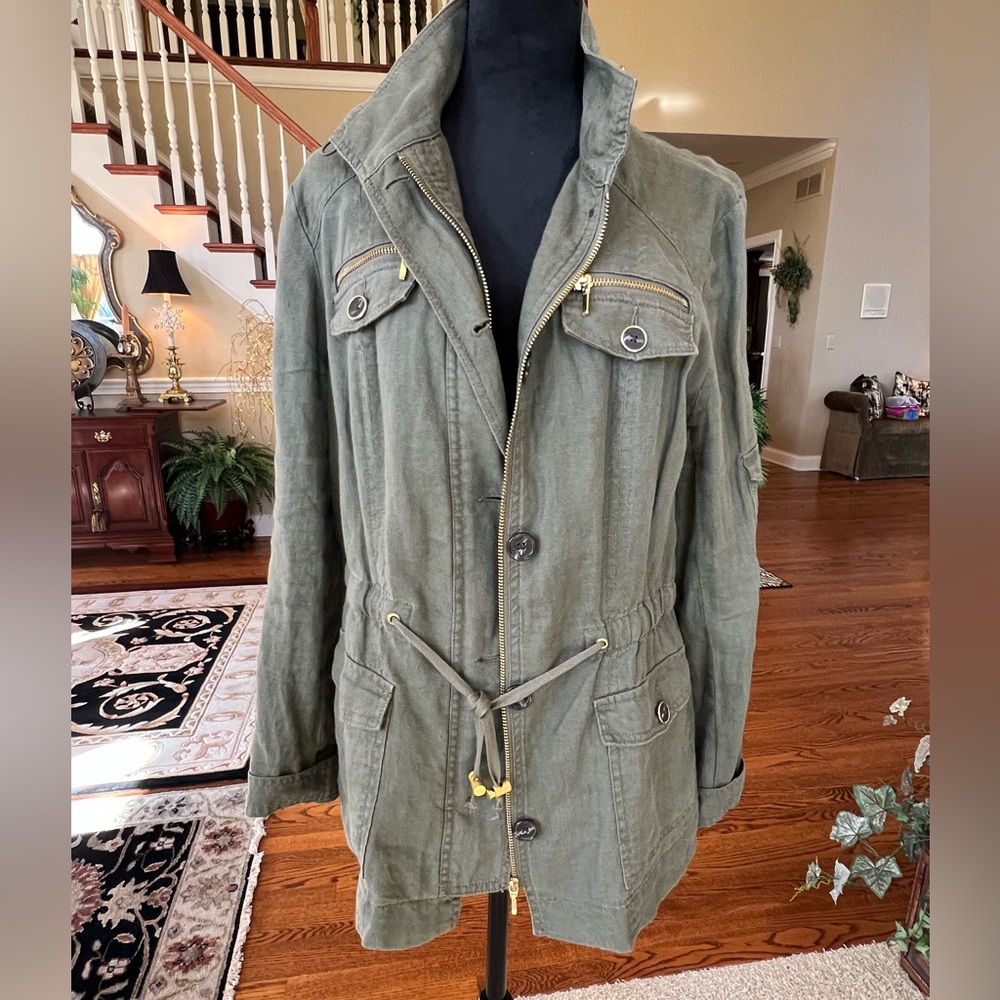 INC International Concepts Utility Jacket in Olive